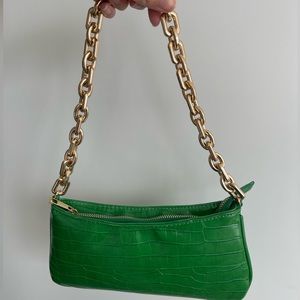 Zara green shoulder bag